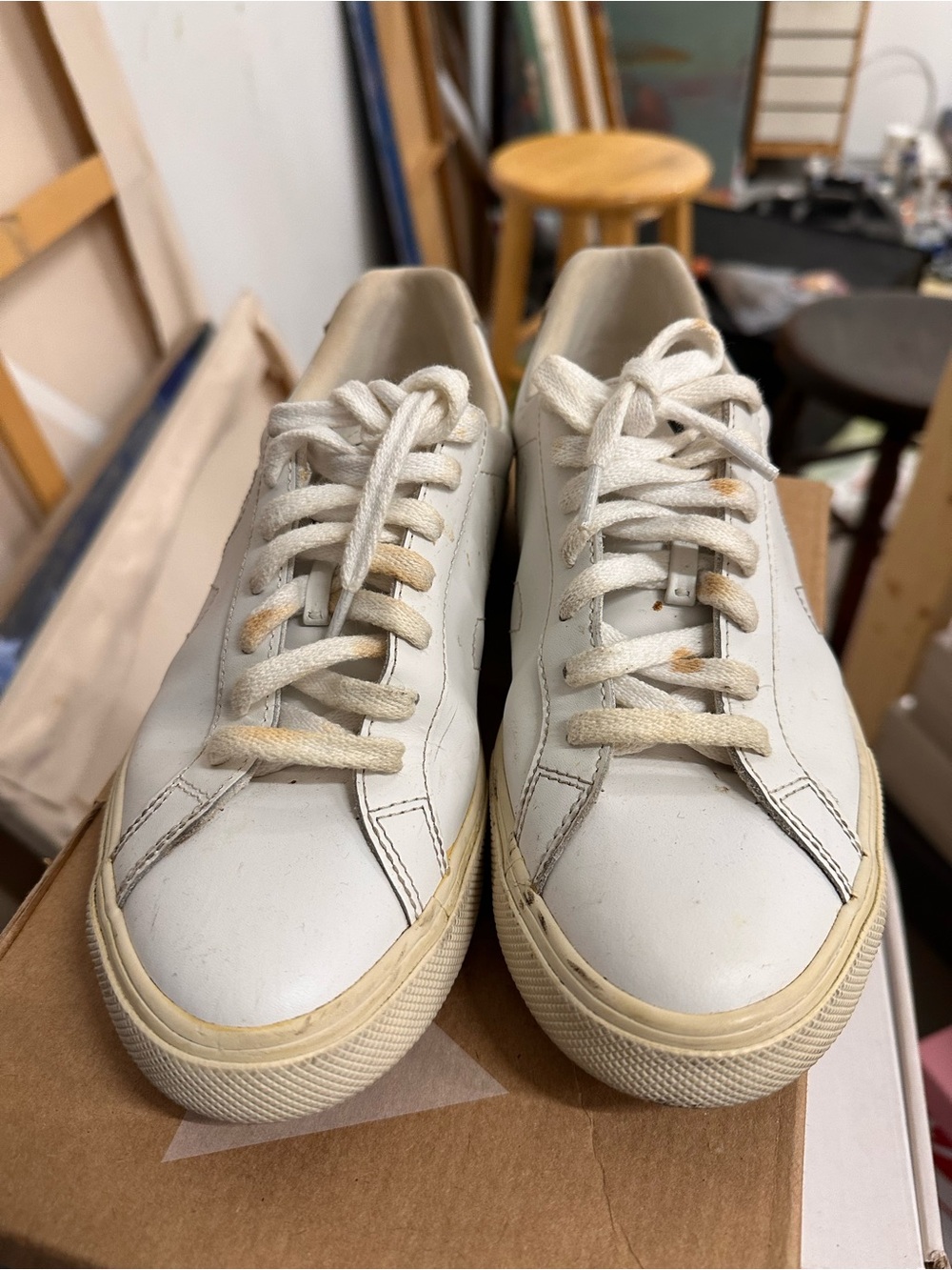 Veja White Esplar Leather Extra Sneaker Box